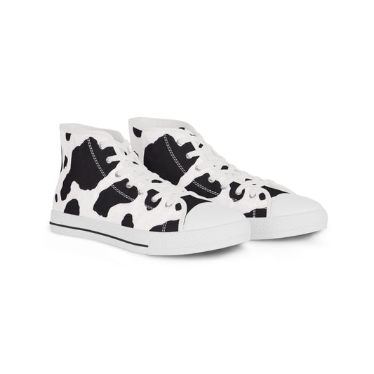 Men's High Top Sneakers CowPrint