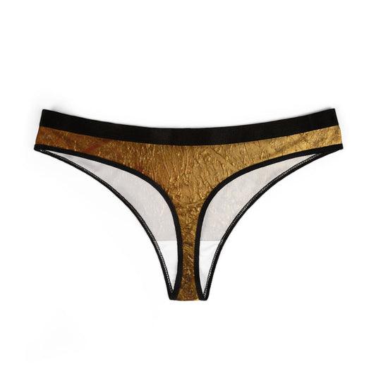Elegance Gold Women's Thongs - Luxurious Underwear for Special Occasions