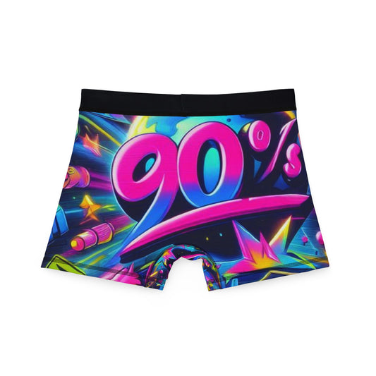 Cool Vibe Men's Boxers with Funky Duck Design - Vibrant 90`s Art