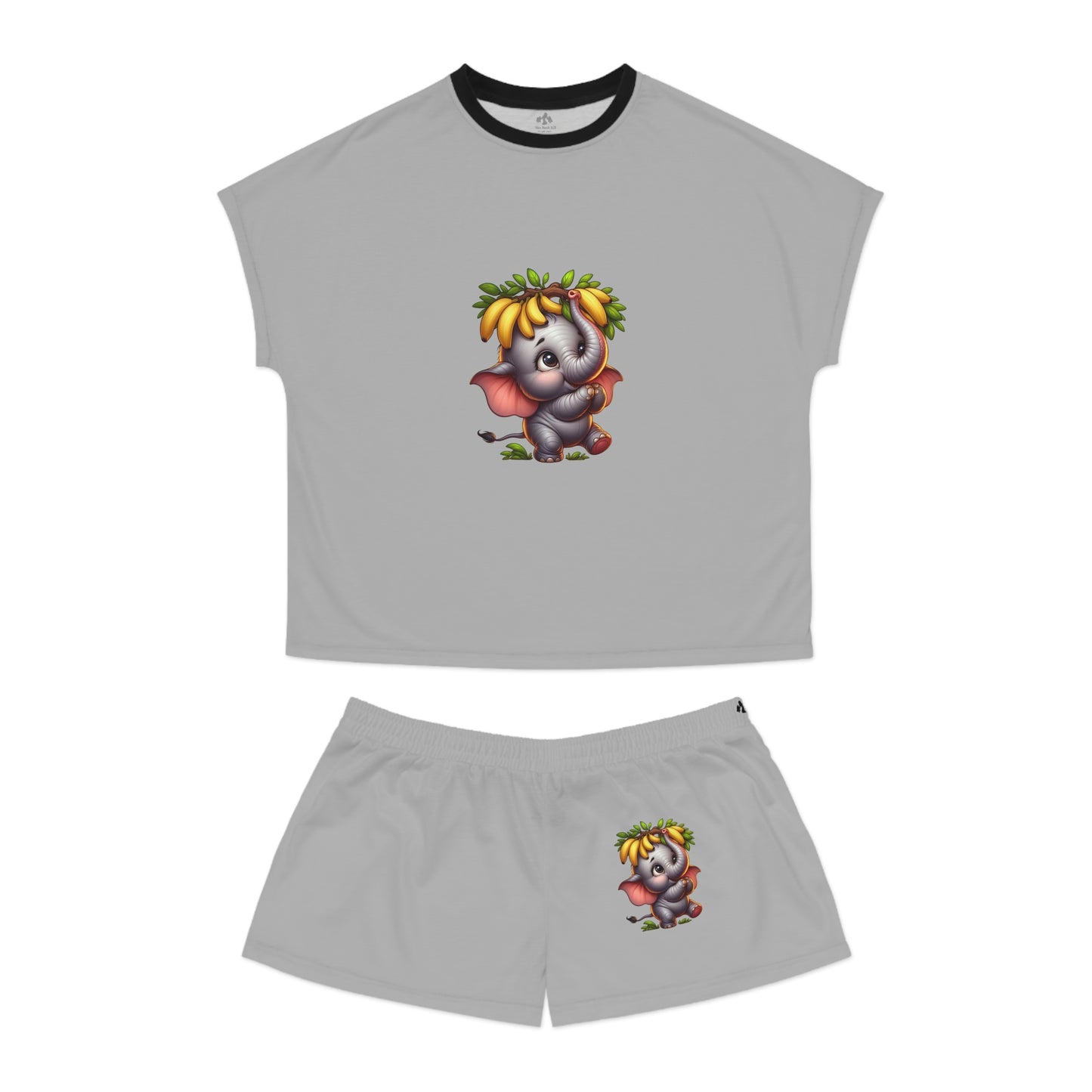 Short Pajama Set - Sweet Elephant Design
