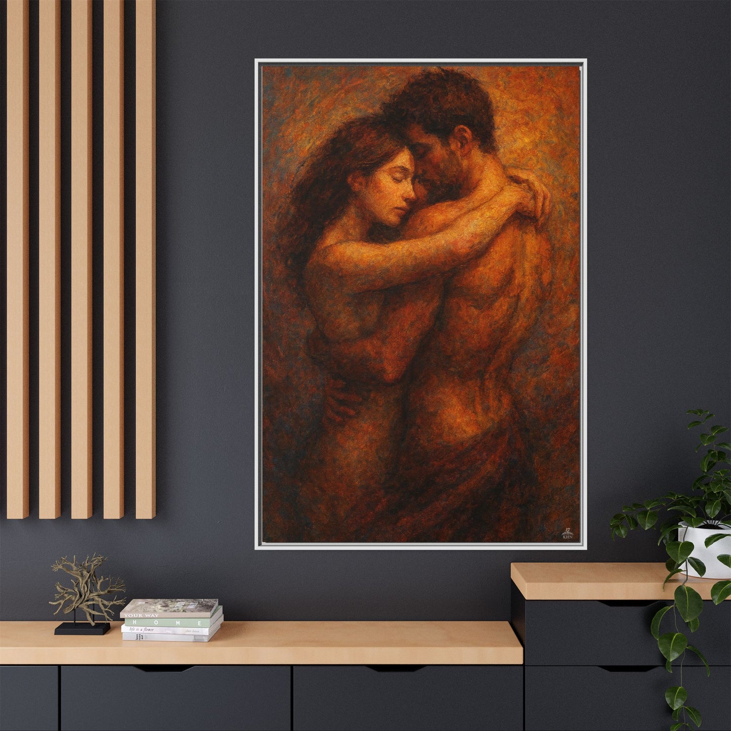 Embrace Lovers Painting Canvas