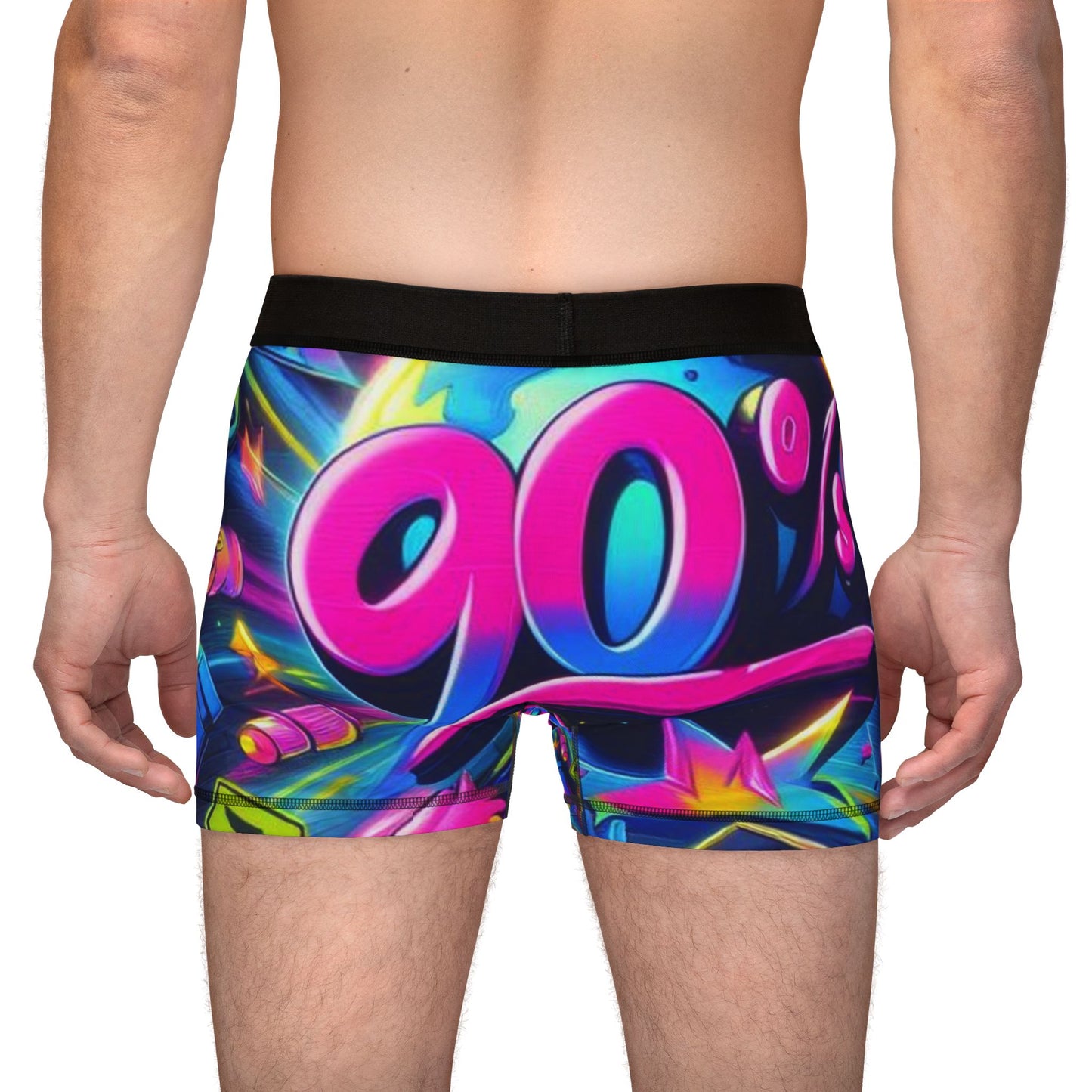Cool Vibe Men's Boxers with Funky Duck Design - Vibrant 90`s Art