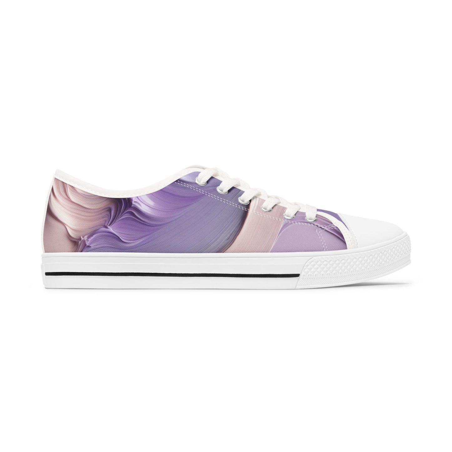 Artistic Women’s Low Top Sneakers - Colorful Abstract Design for Everyday Style