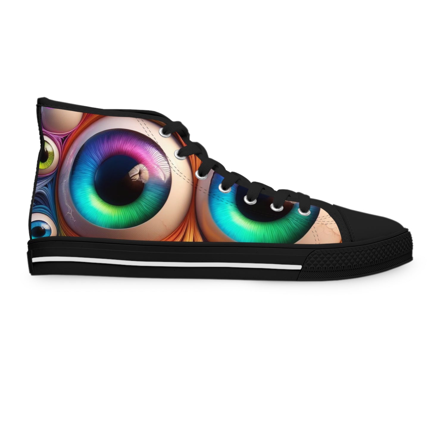 Women's High Top Sneakers GoofyEyes-Black