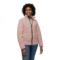 Pink Quilted Puffer Jacket — Lightweight Women's Warm Winter Coat
