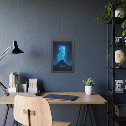 Aries Zodiac Art Framed Paper Poster — Astrology Wall Decor