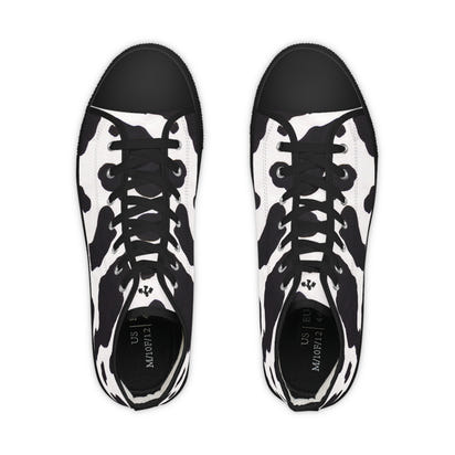 Men's High Top Sneakers CowPrint