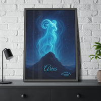 Aries Zodiac Art Framed Paper Poster — Astrology Wall Decor