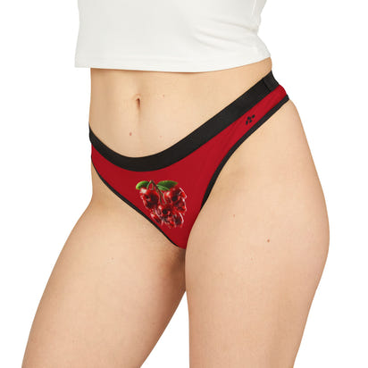 Gothic Cherry Skull Women's Thongs | Edgy Red Intimates