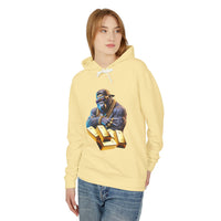 Unisex Lightweight Hooded Sweatshirt - Gold-Bling Gorilla & 'The Boss' Design