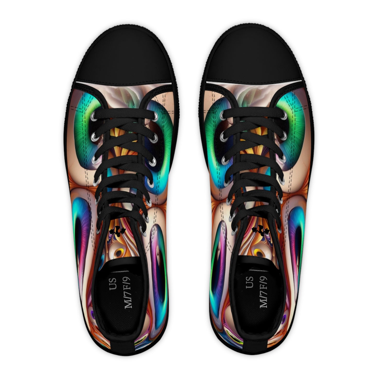 Women's High Top Sneakers GoofyEyes-Black