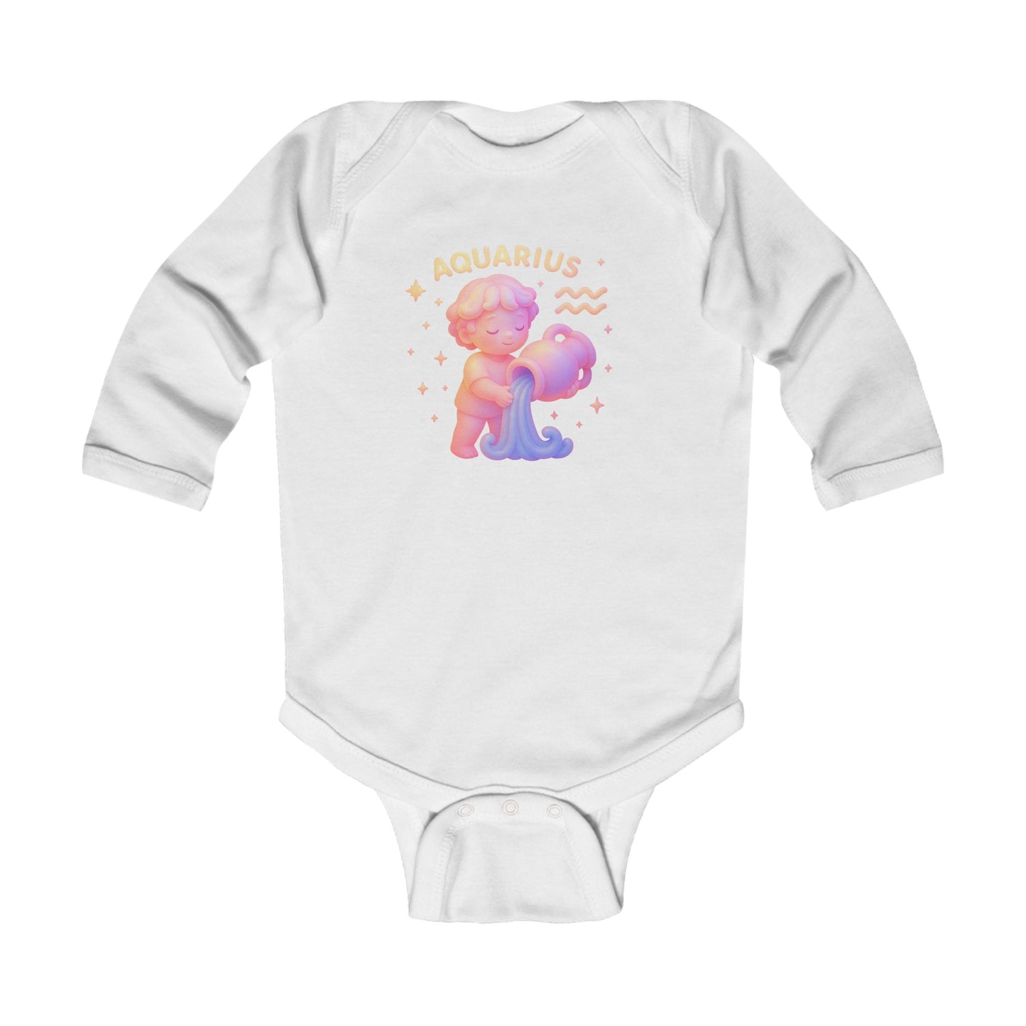 Aquarius Baby Bodysuit - Cute Zodiac Infant Long Sleeve Onesie
