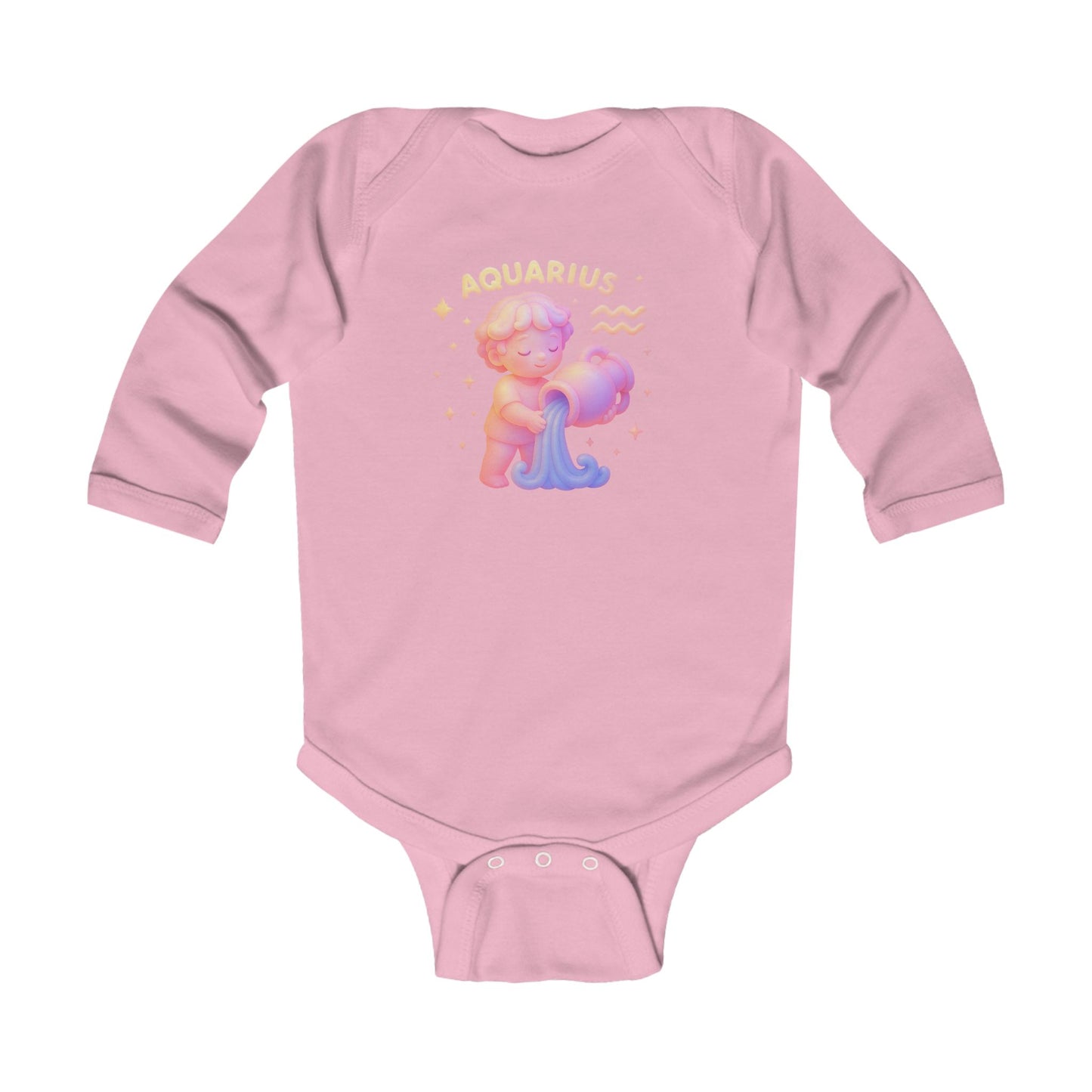 Aquarius Baby Bodysuit - Cute Zodiac Infant Long Sleeve Onesie
