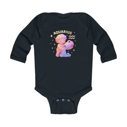 Aquarius Baby Bodysuit - Cute Zodiac Infant Long Sleeve Onesie