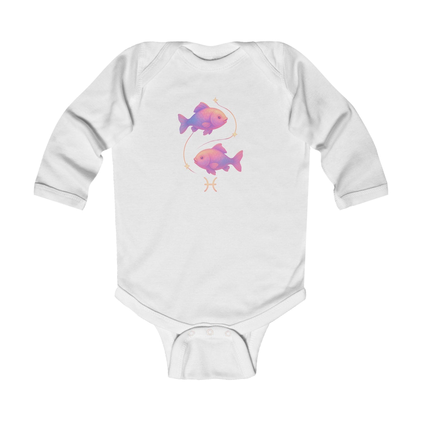 Infant Bodysuit - Pastel Pisces (Long Sleeve Baby Onesie)