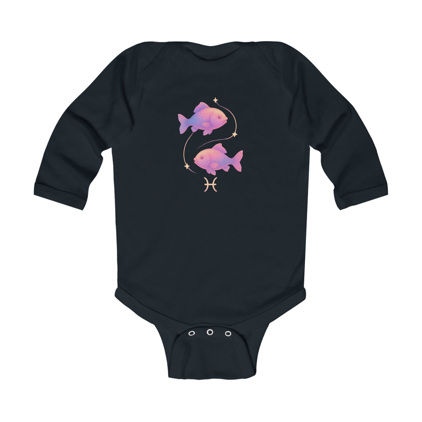 Infant Bodysuit - Pastel Pisces (Long Sleeve Baby Onesie)