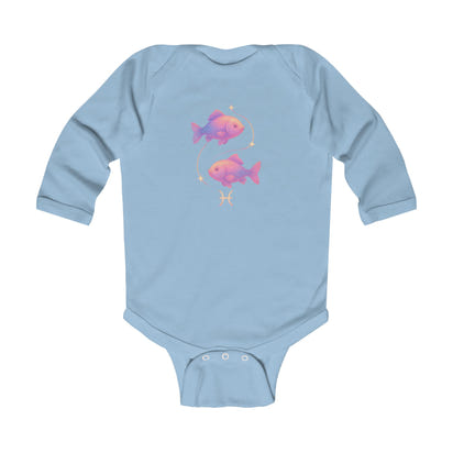 Infant Bodysuit - Pastel Pisces (Long Sleeve Baby Onesie)