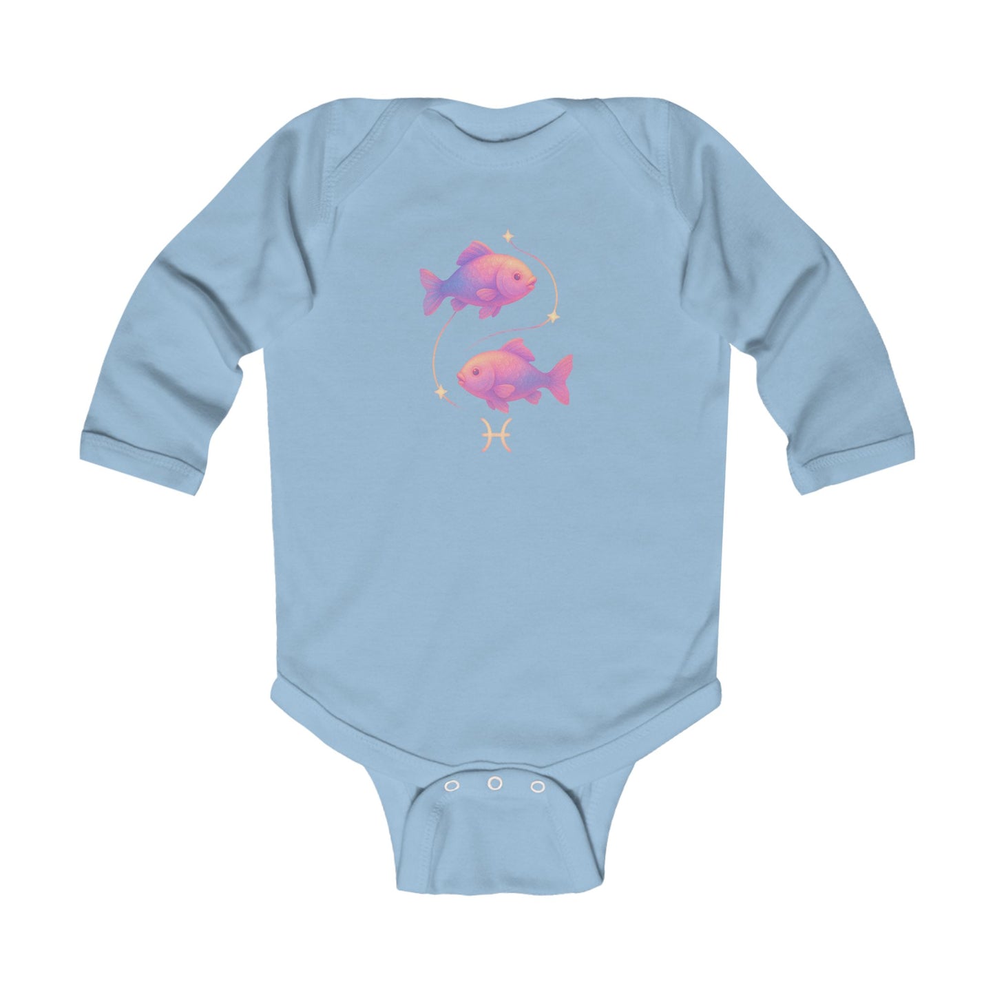 Infant Bodysuit - Pastel Pisces (Long Sleeve Baby Onesie)