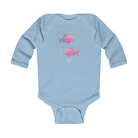 Infant Bodysuit - Pastel Pisces (Long Sleeve Baby Onesie)