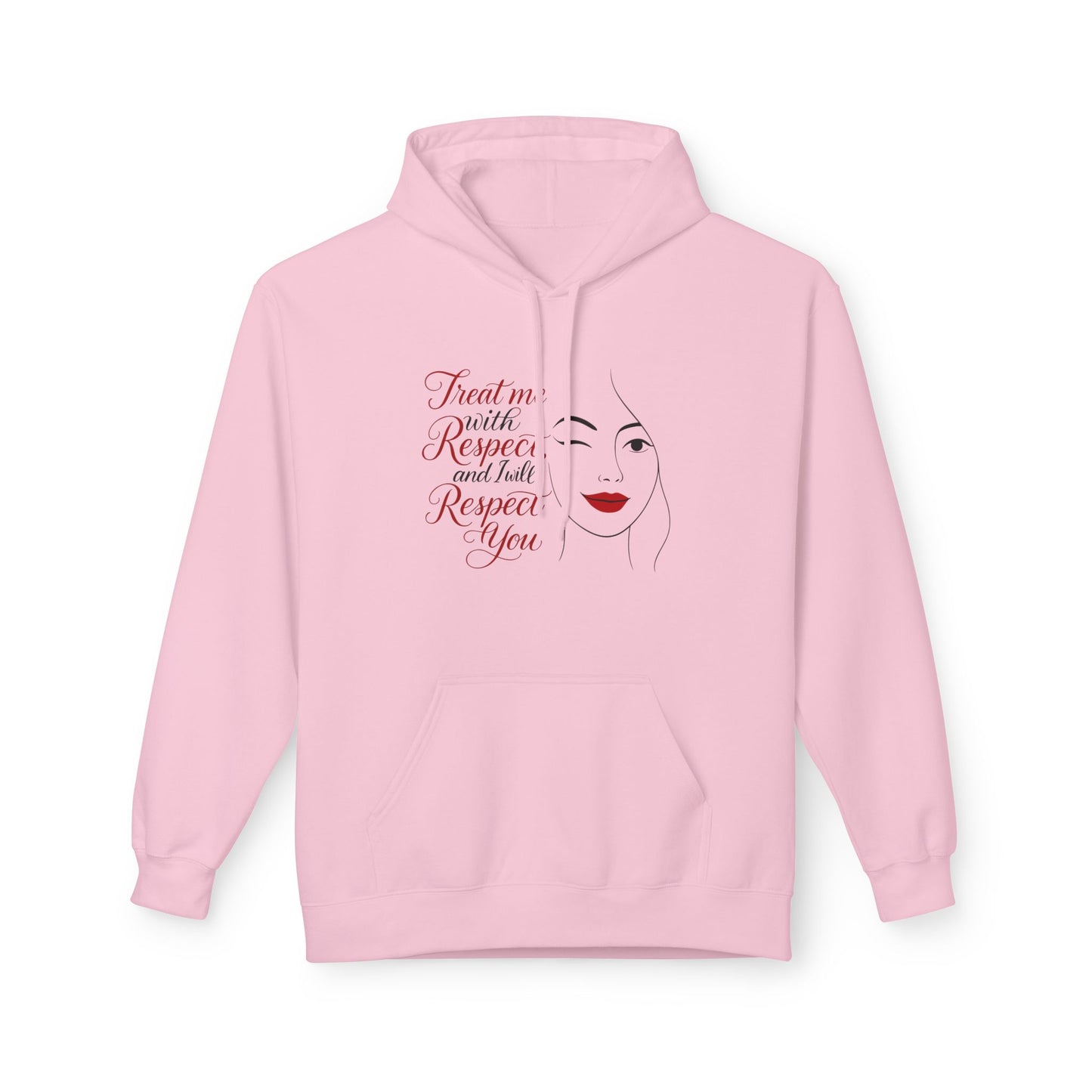 Hoodie - "Treat Me With Respect and I’ll Respect You" Minimalist Face Graphic