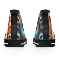 Women's High Top Sneakers GoofyEyes-Black