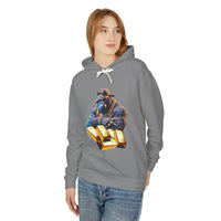 Unisex Lightweight Hooded Sweatshirt - Gold-Bling Gorilla & 'The Boss' Design