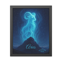 Aries Zodiac Art Framed Paper Poster — Astrology Wall Decor