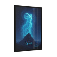 Aries Zodiac Art Framed Paper Poster — Astrology Wall Decor
