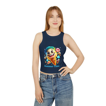 Tank Top - Summer Vibes Women's Micro Rib Racer Tank Top
