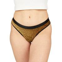 Elegance Gold Women's Thongs - Luxurious Underwear for Special Occasions