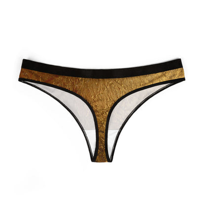 Elegance Gold Women's Thongs - Luxurious Underwear for Special Occasions