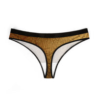 Elegance Gold Women's Thongs - Luxurious Underwear for Special Occasions