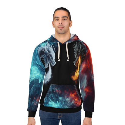 Dragon Fire and Ice Unisex Pullover Hoodie