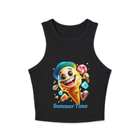Tank Top - Summer Vibes Women's Micro Rib Racer Tank Top