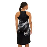 Elegant Black Swirl Women's Racerback Dress