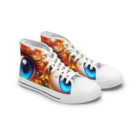 Women's High Top Sneakers GoofyEyes-White