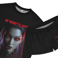 Women's Short Vampire Pajama Set