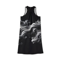 Elegant Black Swirl Women's Racerback Dress