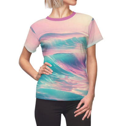 Women's Tee - Relaxing Sunset SeaWaves Color, Feel Good