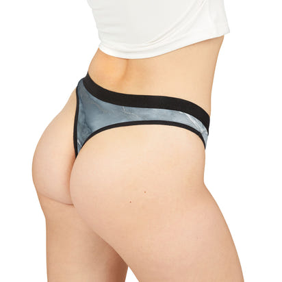 Elegant Marble Print Women's Thongs