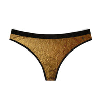 Elegance Gold Women's Thongs - Luxurious Underwear for Special Occasions