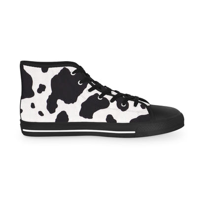 Men's High Top Sneakers CowPrint