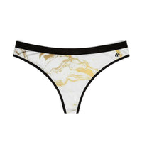 Marble Print Women's Thongs - Stylish and Comfortable Underwear