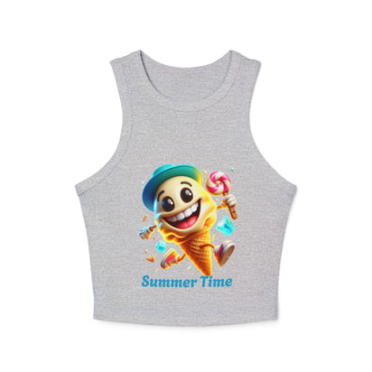 Tank Top - Summer Vibes Women's Micro Rib Racer Tank Top