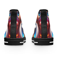 Women's High Top Sneakers GoofyEyes-White