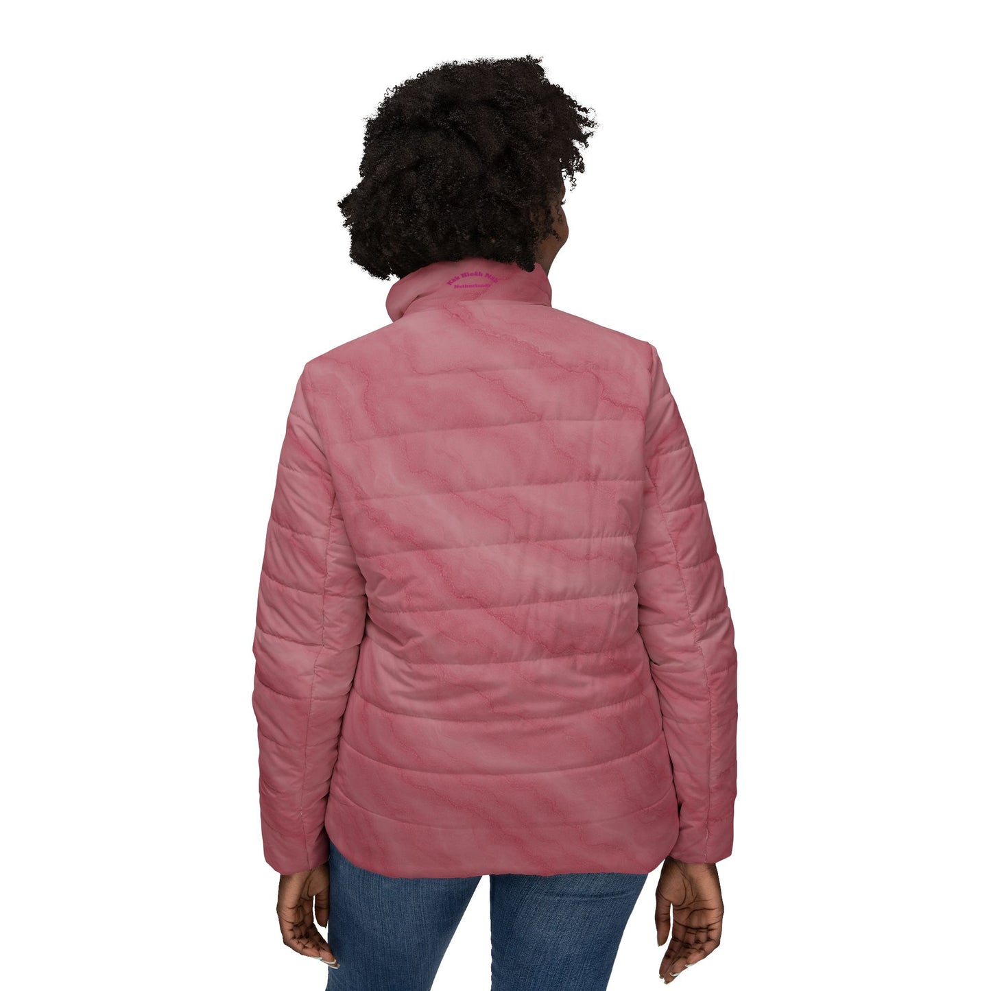Women's Quilted Pink Puffer Jacket – Lightweight Coat