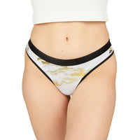Marble Print Women's Thongs - Stylish and Comfortable Underwear