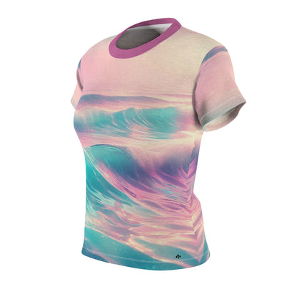 Women's Tee - Relaxing Sunset SeaWaves Color, Feel Good