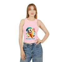 Tank Top - Summer Vibes Women's Micro Rib Racer Tank Top