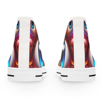 Women's High Top Sneakers GoofyEyes-White